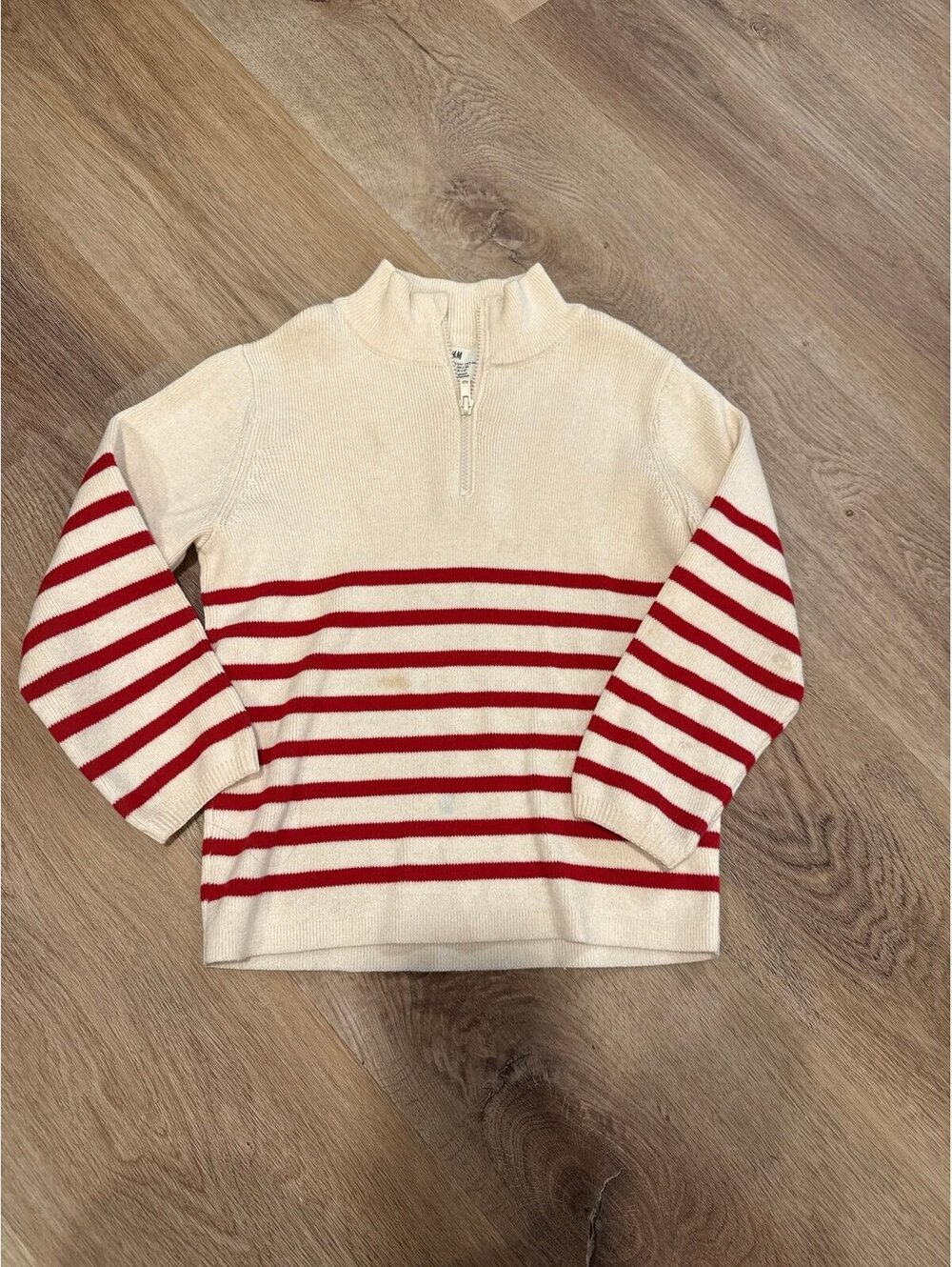 H&M red striped sweater